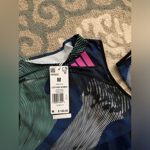 NWT Adidas leotard running carrera Long Sleeve size Medium - Picture 5 of 15